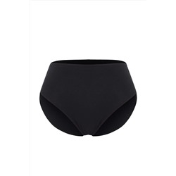 Siyah 5'li Paket Pamuklu Yüksek Bel Klasik Büyük Beden Külot TBBSS25CM00013