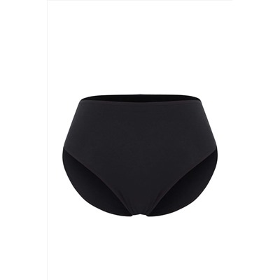 Siyah 5'li Paket Pamuklu Yüksek Bel Klasik Büyük Beden Külot TBBSS25CM00013