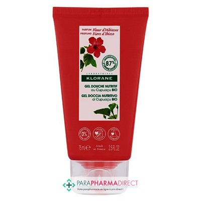 Klorane Cupuaçu Gel Douche Nutritif Fleur d'Hibiscus 75ml