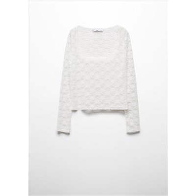 Top encaje floral