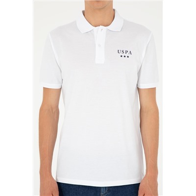 Erkek Regular Fit Polo Yaka Beyaz Tişört