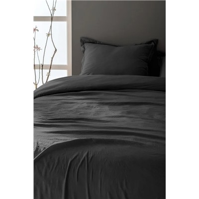Mona Tek Kişilik Microfiber Lastikli Nevresim Takımı - Antrasit