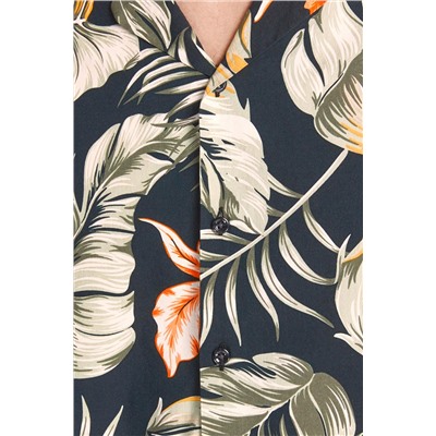 Camisa Azul marino y naranja