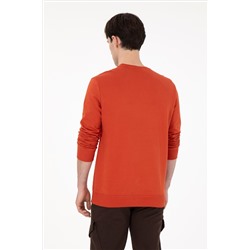 Erkek Kiremit Sweatshirt