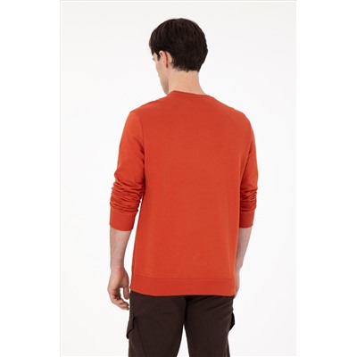 Erkek Kiremit Sweatshirt