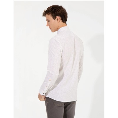 Kahverengi Ex. Slim Fit Uzun Kollu Gömlek