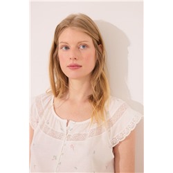Camisón "maternity" algodón blanco