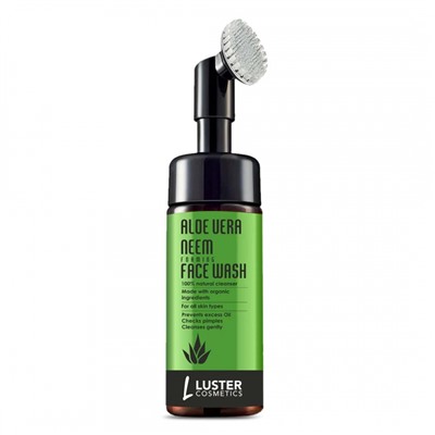 LUSTER Aloe Vera &amp; Neem Foaming Face Wash Пенка для умывания с экстрактами Алоэ Вера и нима 100мл