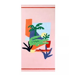 Lacoste Home Palm Croc Cotton Beach Towel