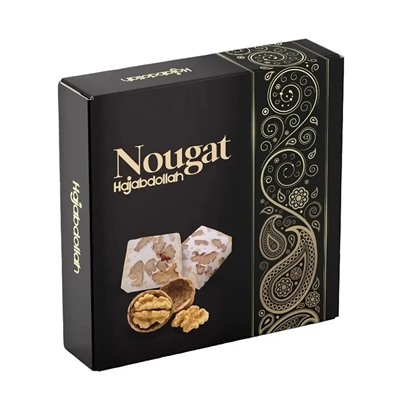 Нуга с грецким орехом "Hajabdollah" 200 гр 1/12 (черная кор.), шт
