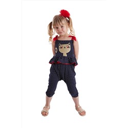 Denokids Kedi Puanlı Kız Tulum CFF-21Y1-057