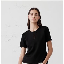 Soft Touch Scuba Crew-Neck Top