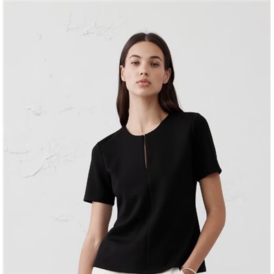 Soft Touch Scuba Crew-Neck Top