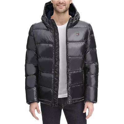 Tommy Hilfiger Men's Pearlized Performance Hooded Puffer Coat