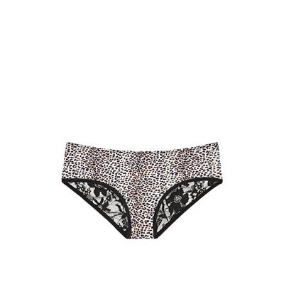 Stretch Cotton Lace Ruched-back Hiphugger Panty