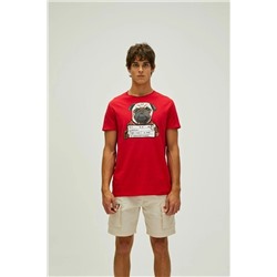 Bad Bear 22.01.07.006-c54 Pug Erkek T-shirt 22.01.07.006-Kırmızı