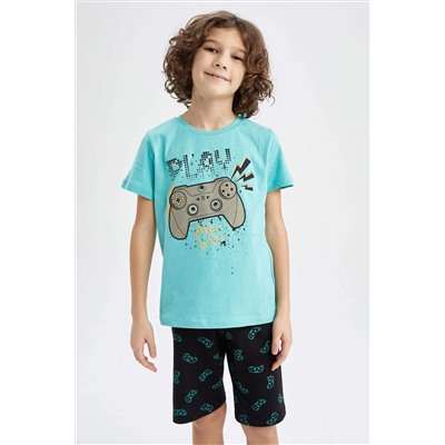 Erkek Çocuk Kısa Kollu Kapri Pijama Takım