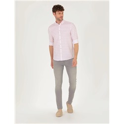 Gül Kurusu Slim Fit Uzun Kollu Gömlek