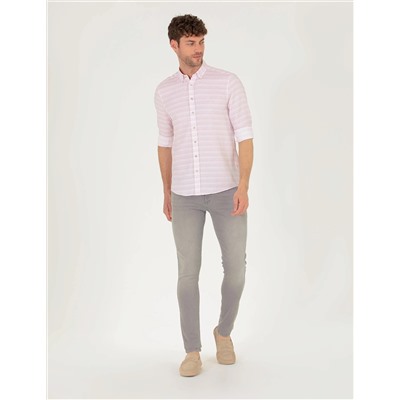 Gül Kurusu Slim Fit Uzun Kollu Gömlek