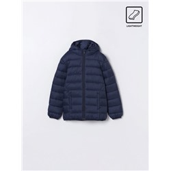LIGHTWEIGHT HOODED PUFFER JACKET