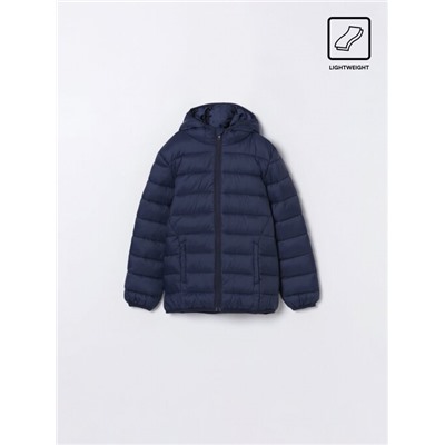 LIGHTWEIGHT HOODED PUFFER JACKET