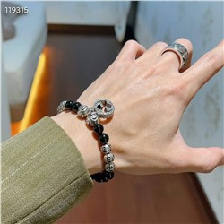 Браслет G*uc*ci - унисекс из натурального обсидиана Seiko