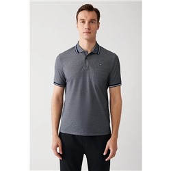 Avva Erkek Lacivert Kıvrılmaz Yaka Cepli Standart Fit Normal Kesim 2 Düğmeli Polo Yaka T-shirt E001031