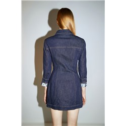 Vestido camisero vaquero Azul marino
