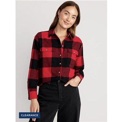 Loose Flannel Boyfriend Shirt