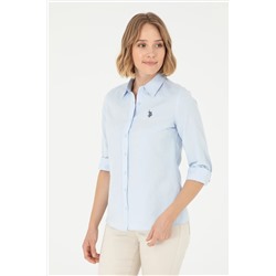 U.S. Polo Assn., Kadın Açık Mavi Uzun Kollu Basic Gömlek 50288851-vr003