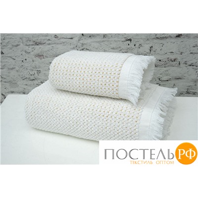 Полотенце Arya жаккардовое 70x140 Merlin Белый, желтый