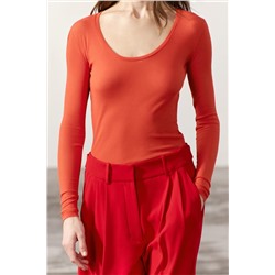 SEMI-SHEER MICRO-RIBBED TOP