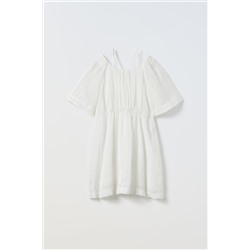TEXTURED DRESS WITH KNOT