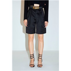 Bermudas de tiro alto Negro