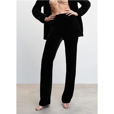 Pantalón traje terciopelo -  Mujer | MANGO OUTLET Melilla