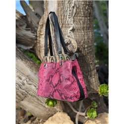 PELLE serpiente 1019 FUXIA+CINTURON BOLSOS (150)-4 (5) АКЦИЯ