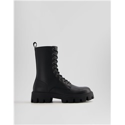 Men's track sole lace-up ankle boots