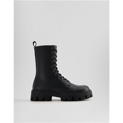 Men's track sole lace-up ankle boots