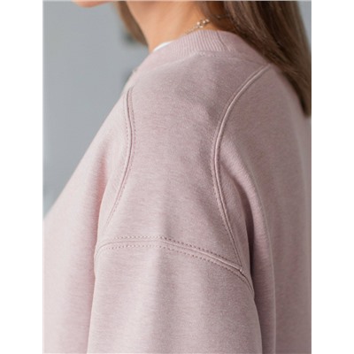 Свитшот свободный из петельчатого футера двухнитки с эластаном