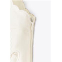 ZW COLLECTION EMBROIDERED LINEN BLEND DRESS