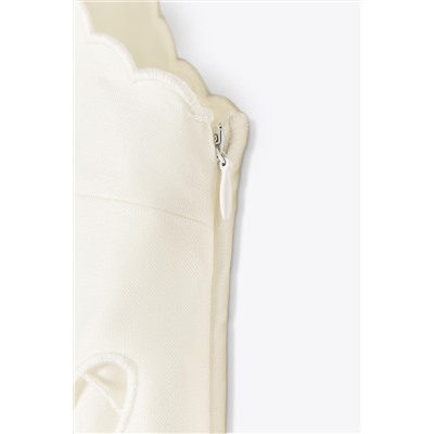 ZW COLLECTION EMBROIDERED LINEN BLEND DRESS