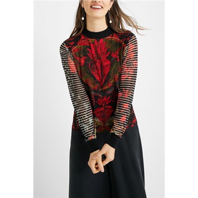 Jersey slim cuello alto