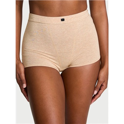 Logo Cotton High-Waist Boyshort Panty