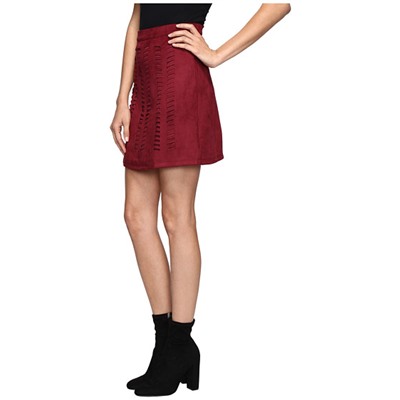 Suede Woven A Line Skirt