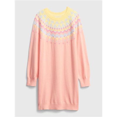Kids Fair Isle Sweater Dress