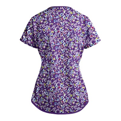 UA Passion Posies Grape Print Scrub Top