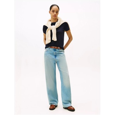 Drapey Smooth Cotton Crewneck T-Shirt