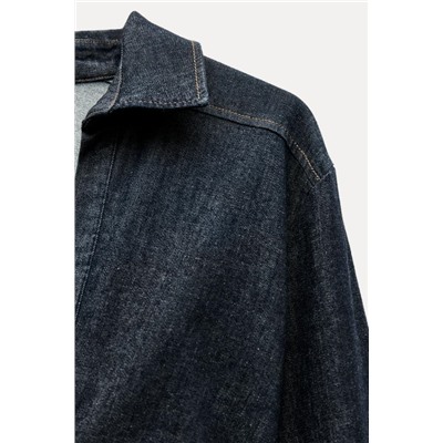 VESTIDO CAMISERO EFECTO DENIM