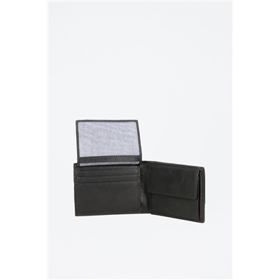 Cartera de piel Striking Negro