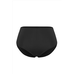 Siyah Düz Pareolu 2'li Set Büyük Beden Bikini Altı TBBSS25CR00003